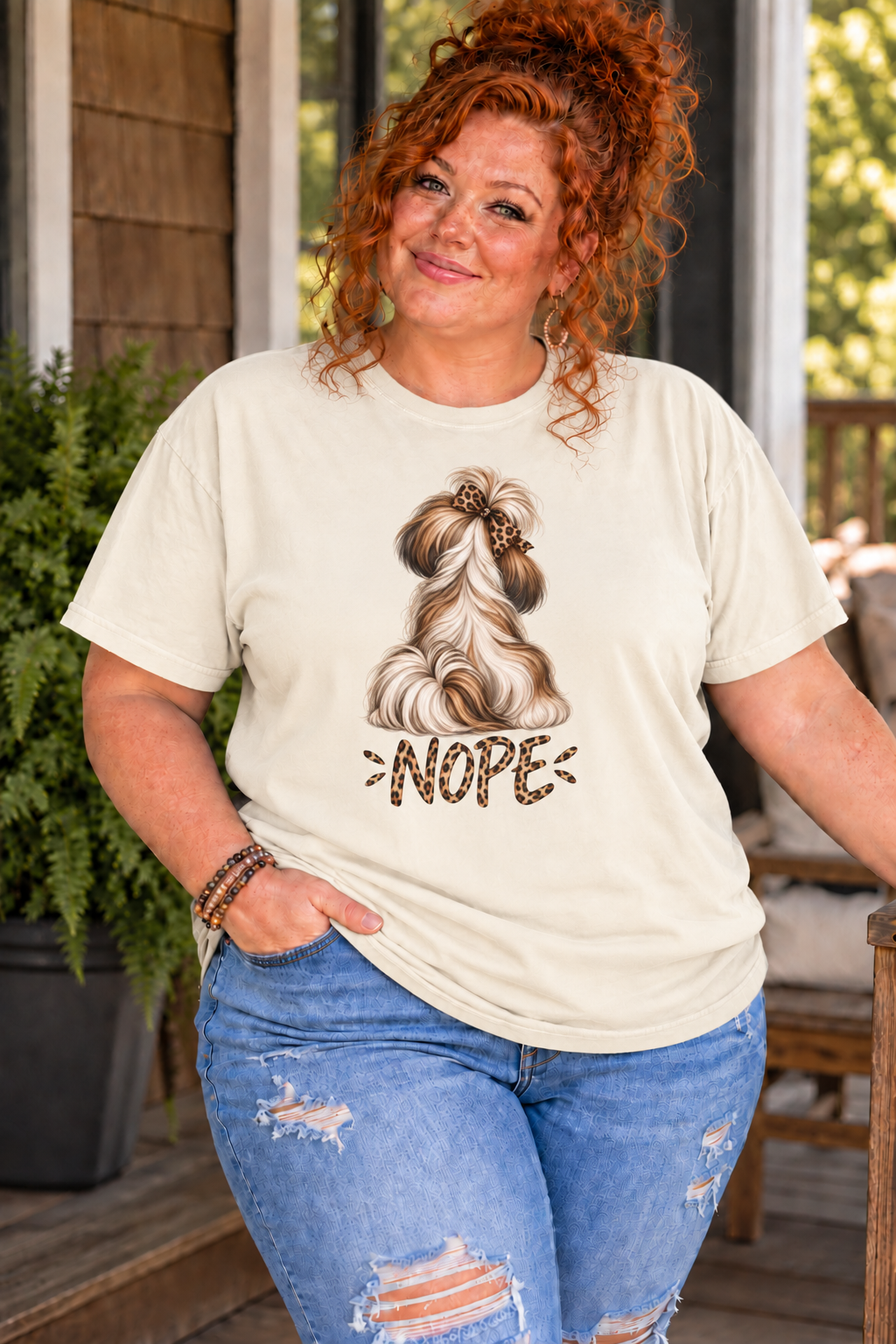 NOPE Shih Tzu Shirt – Leopard Print AttiTudies Tee