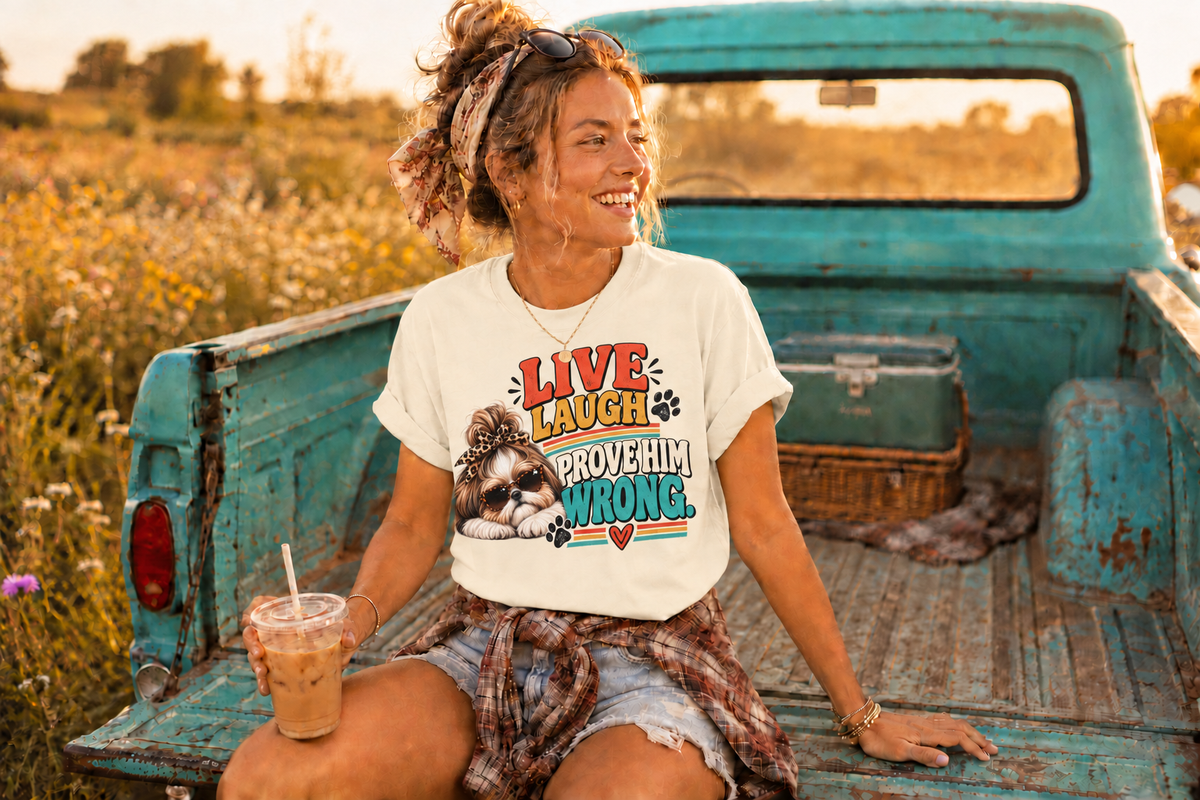 Live Laugh Prove Him Wrong Shih Tzu Tee