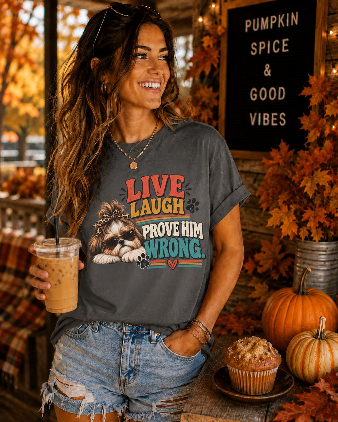 Live Laugh Prove Him Wrong Shih Tzu Tee