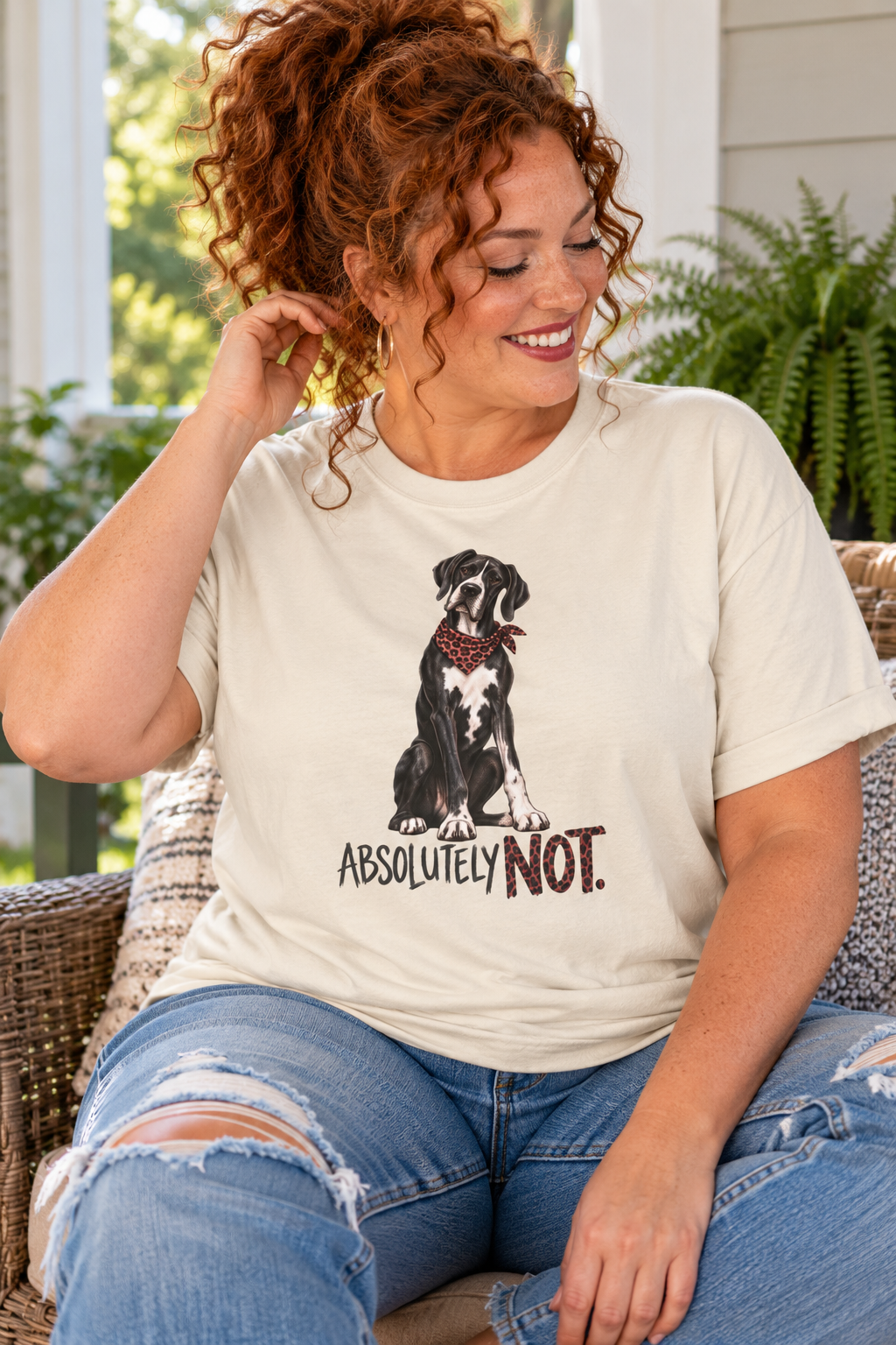 Absolutely Not Great Dane Shirt, Funny Dog Lover Graphic Tee