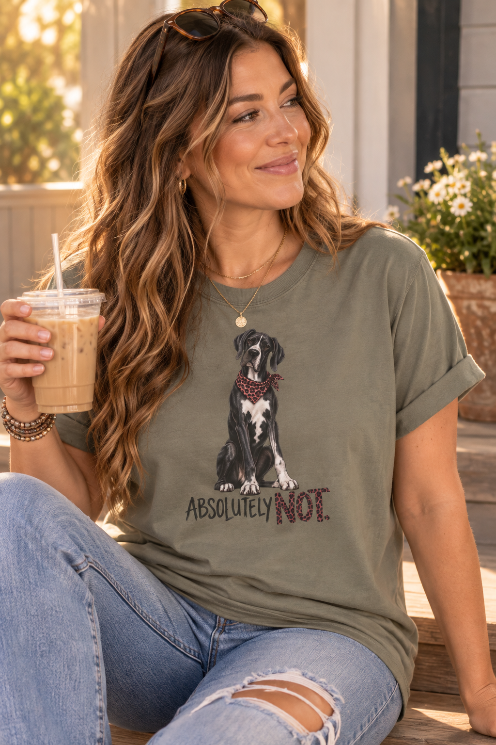Absolutely Not Great Dane Shirt, Funny Dog Lover Graphic Tee