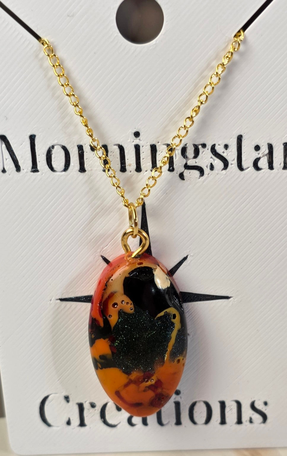 Firestarter – One-of-a-Kind Upcycled Filament Pendant Necklace, Handmade in Missouri