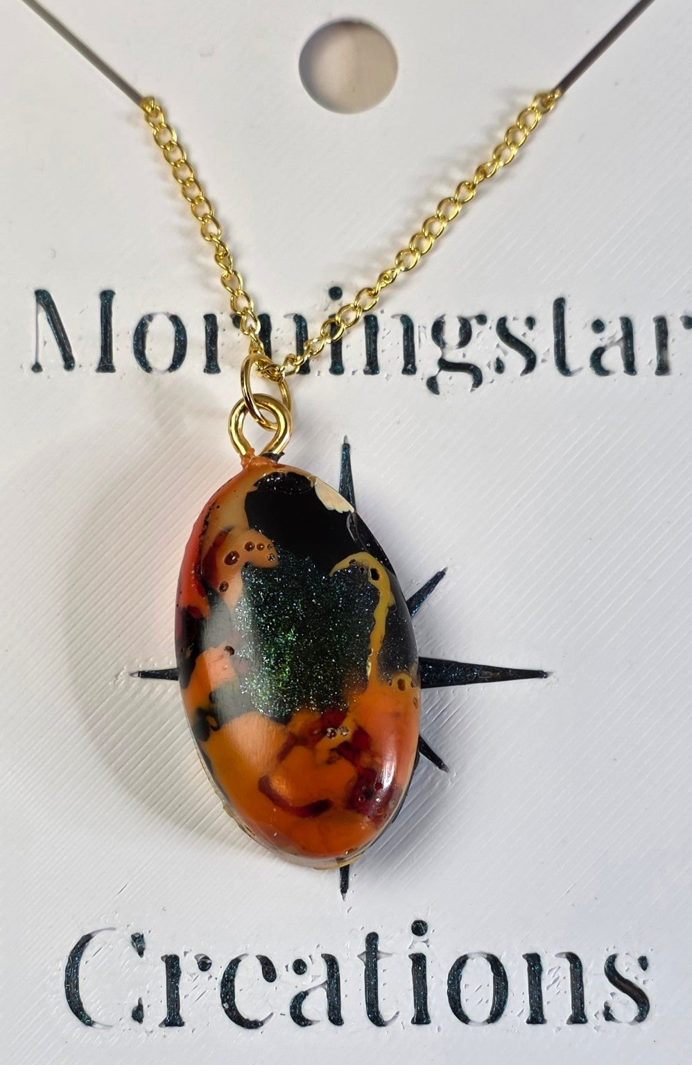 Firestarter – One-of-a-Kind Upcycled Filament Pendant Necklace, Handmade in Missouri