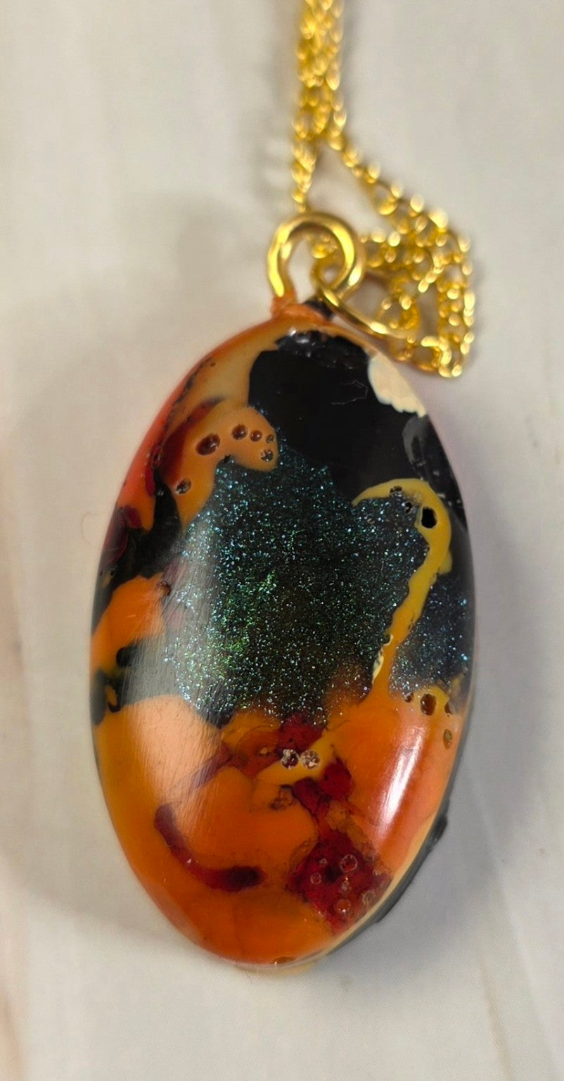 Firestarter – One-of-a-Kind Upcycled Filament Pendant Necklace, Handmade in Missouri