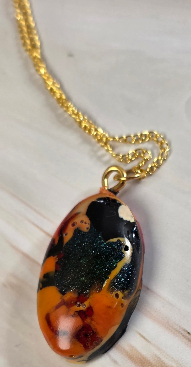 Firestarter – One-of-a-Kind Upcycled Filament Pendant Necklace, Handmade in Missouri