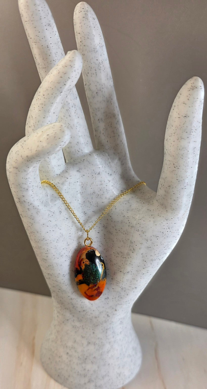 Firestarter – One-of-a-Kind Upcycled Filament Pendant Necklace, Handmade in Missouri