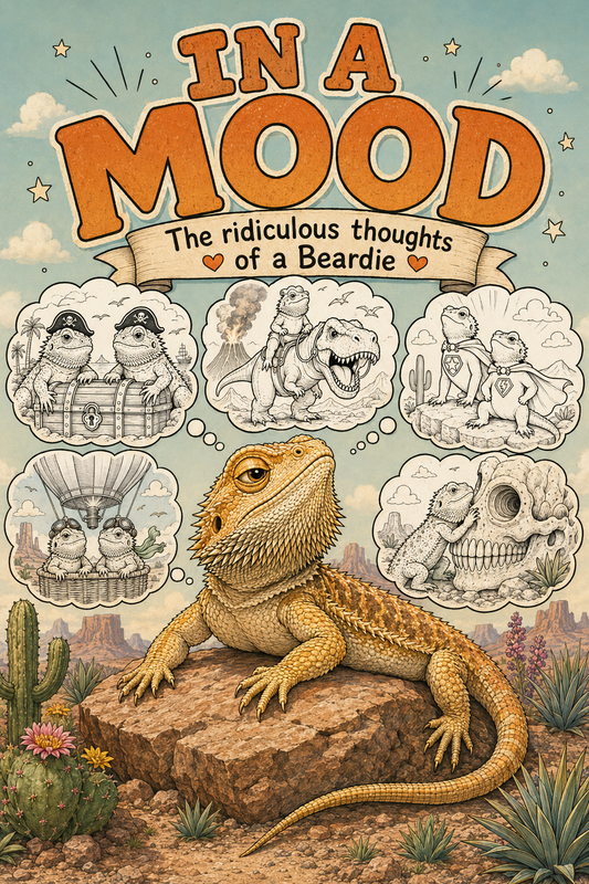 In A Mood: The Ridiculous Thoughts of a Beardie – Printable Coloring Book
