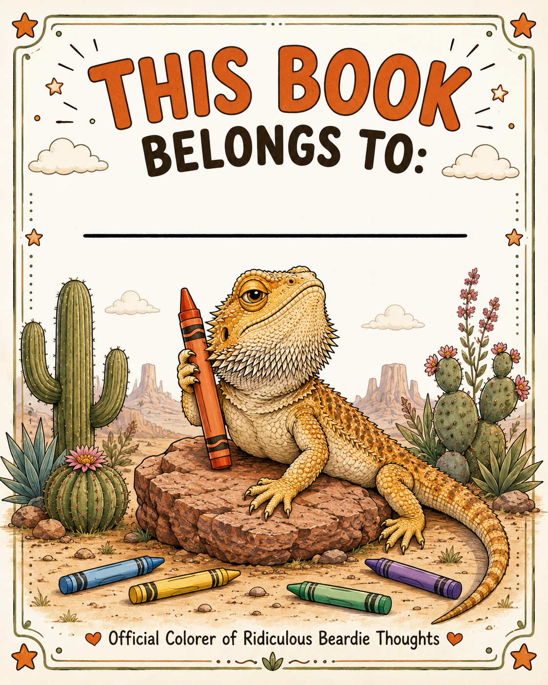 In A Mood: The Ridiculous Thoughts of a Beardie – Printable Coloring Book