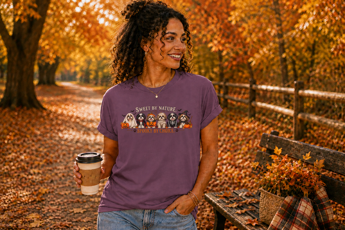 Shih Tzu Halloween T-Shirt | Sweet by Nature Spooky by Choice