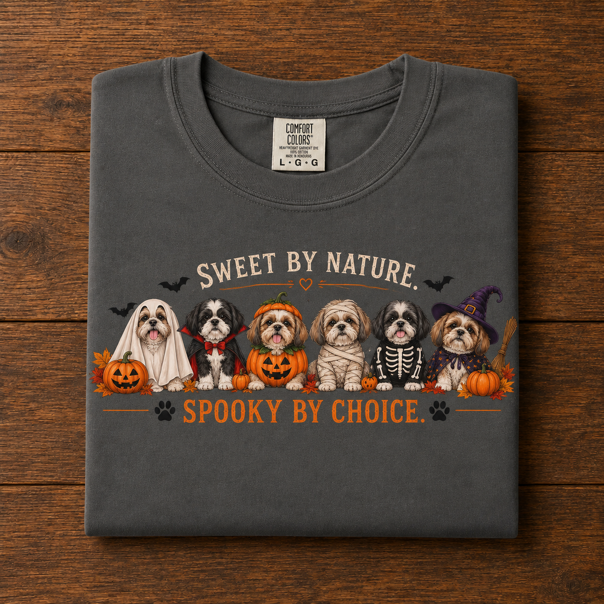 Shih Tzu Halloween T-Shirt | Sweet by Nature Spooky by Choice
