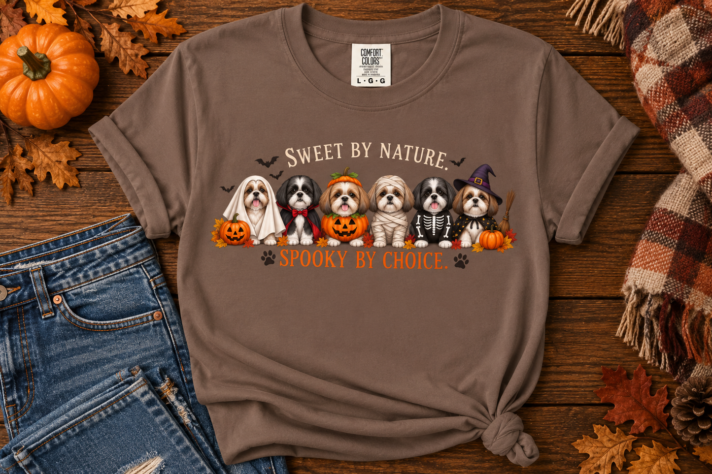 Shih Tzu Halloween T-Shirt | Sweet by Nature Spooky by Choice