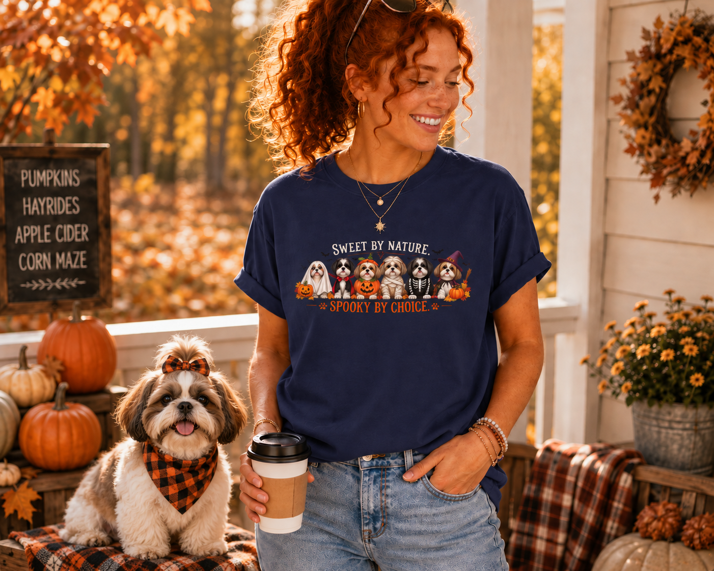 Shih Tzu Halloween T-Shirt | Sweet by Nature Spooky by Choice