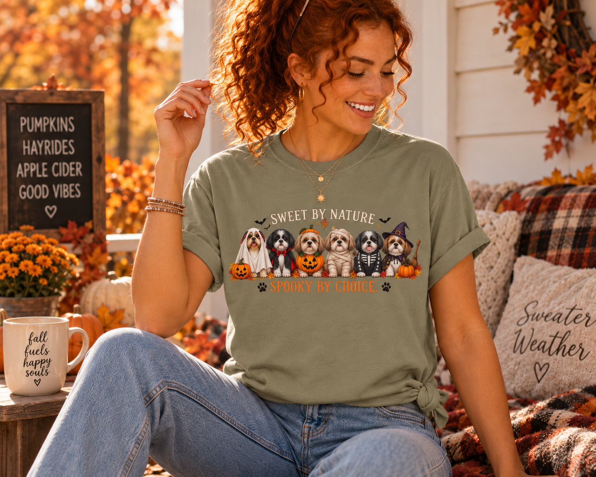 Shih Tzu Halloween T-Shirt | Sweet by Nature Spooky by Choice