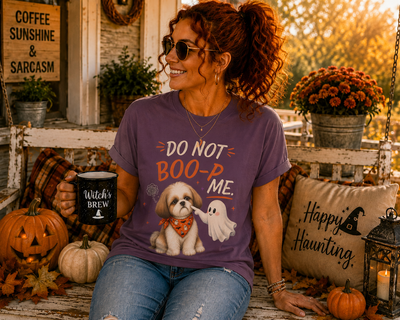 Do Not Boo‑P Me Shih Tzu T-Shirt | Funny Halloween Dog Tee