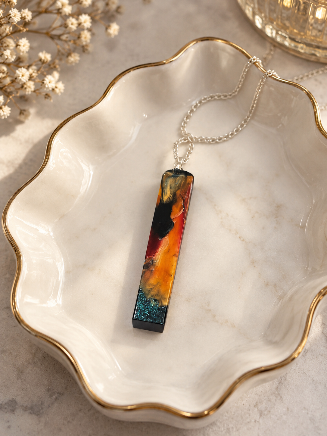 AfterGlow Upcycled Filament Pendant Necklace