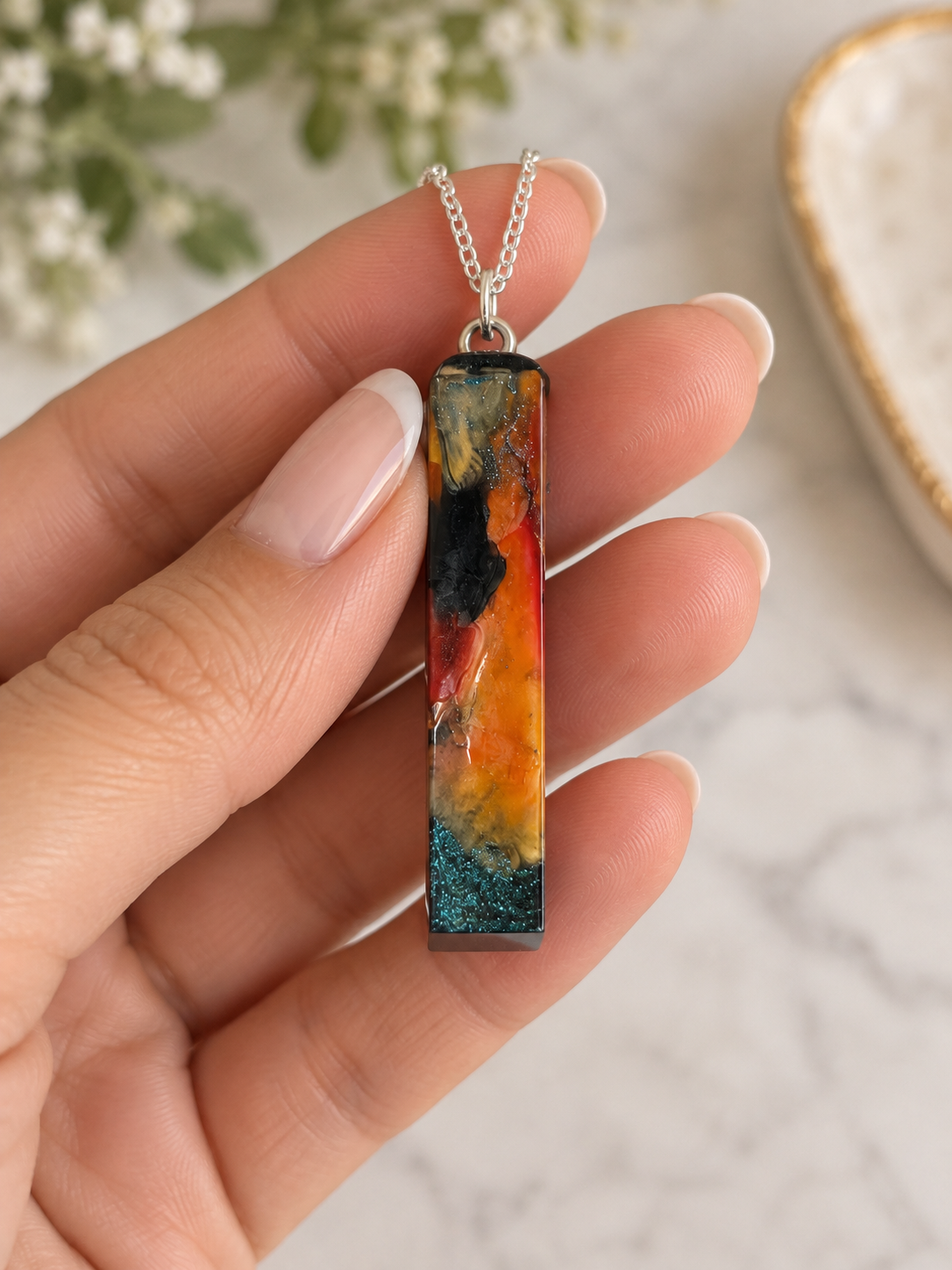 AfterGlow Upcycled Filament Pendant Necklace
