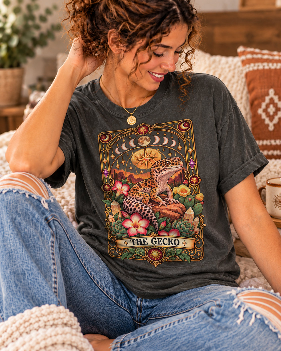 The Gecko Tarot Card Shirt – Celestial Leopard Gecko Tee