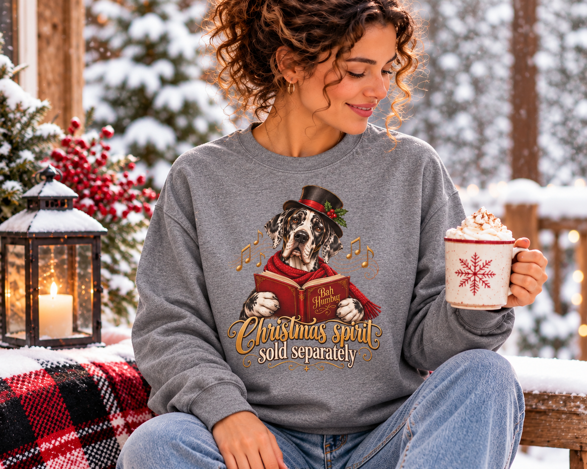 Christmas Spirit Sold Separately, Great Dane Holiday Sweatshirt