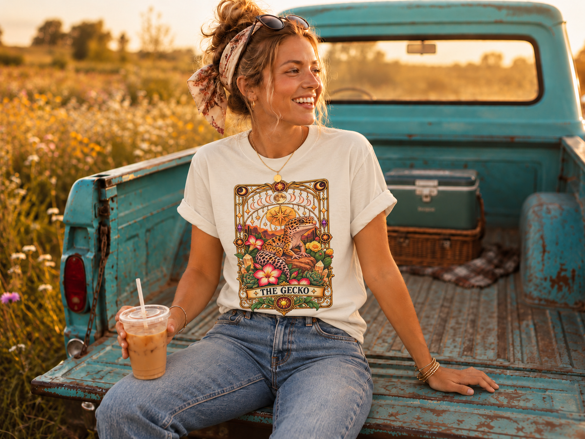 The Gecko Tarot Card Shirt – Celestial Leopard Gecko Tee