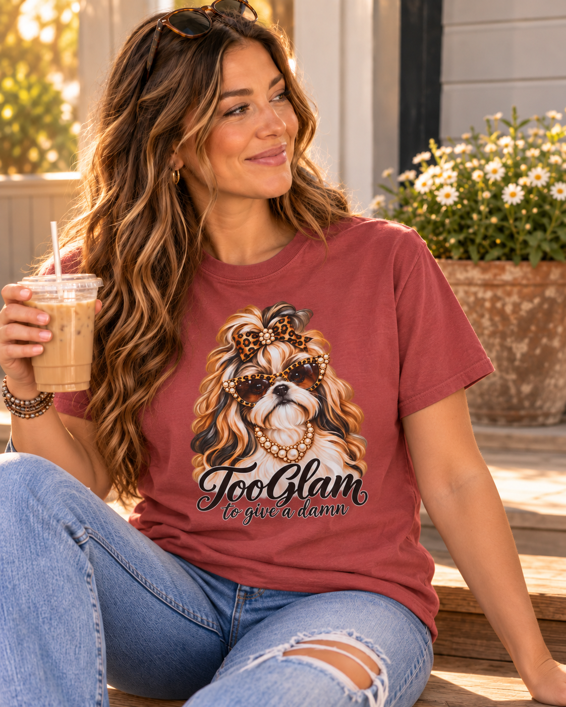 Shih Tzu T-Shirt – Too Glam to Give a Damn