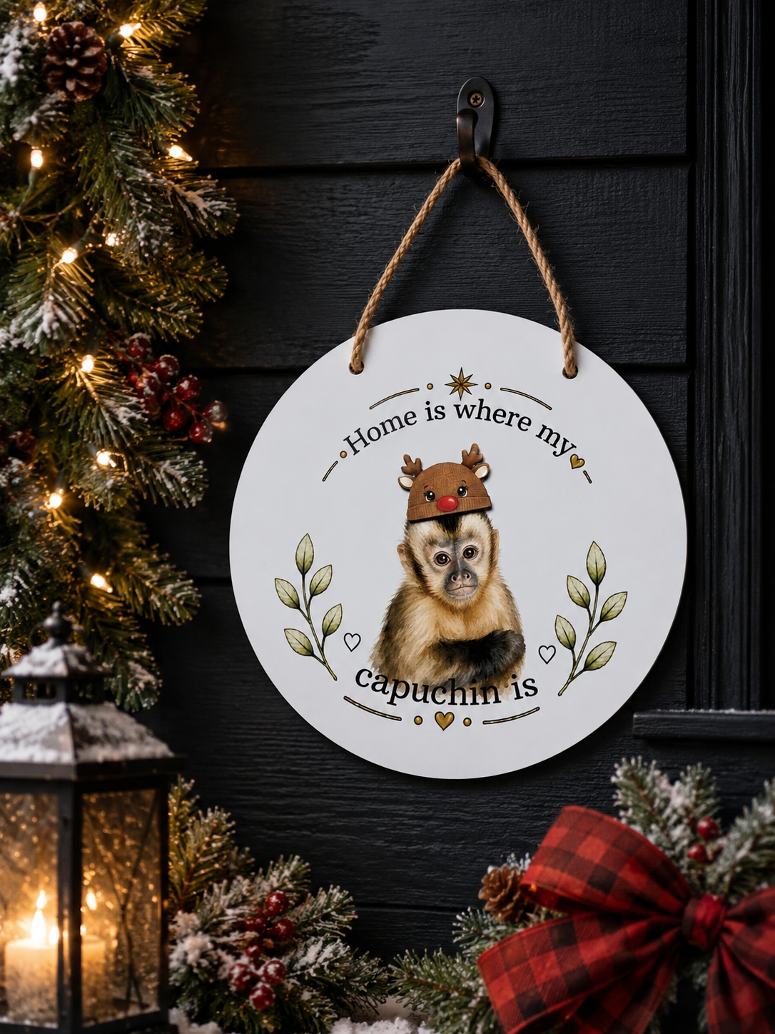 christmas monkey sugn