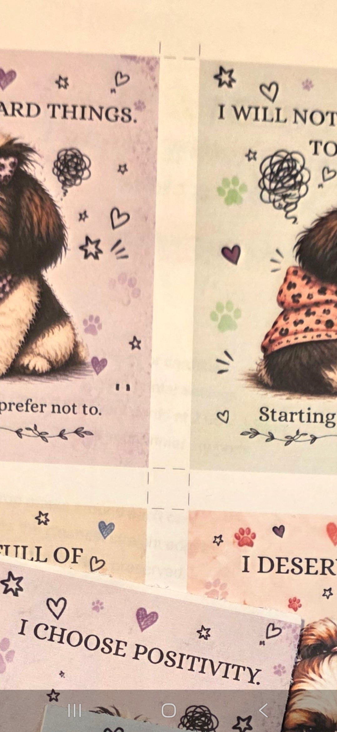 Funny Shih Tzu Affirmation Cards | 30 Sarcastic Printable Cards – PDF Download