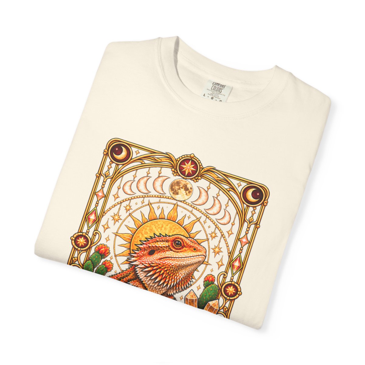 Bearded Dragon Tarot Card T-Shirt, Mystical Reptile Graphic Tee