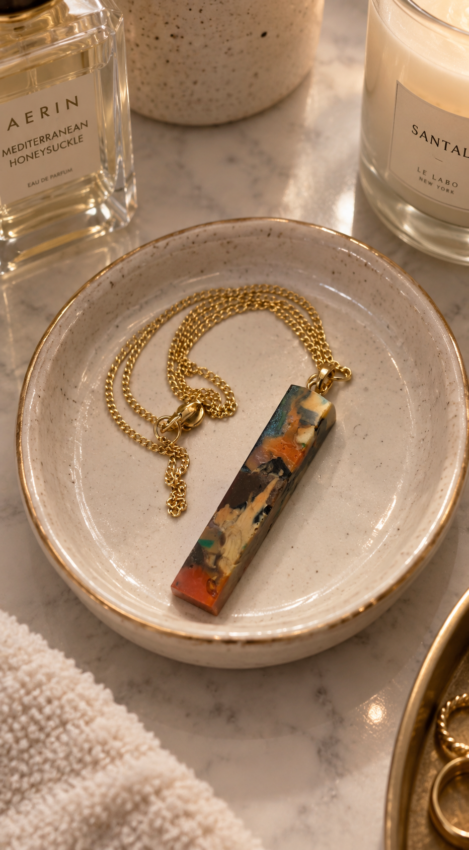 Mixed Signals – One-of-a-Kind Upcycled Filament Pendant
