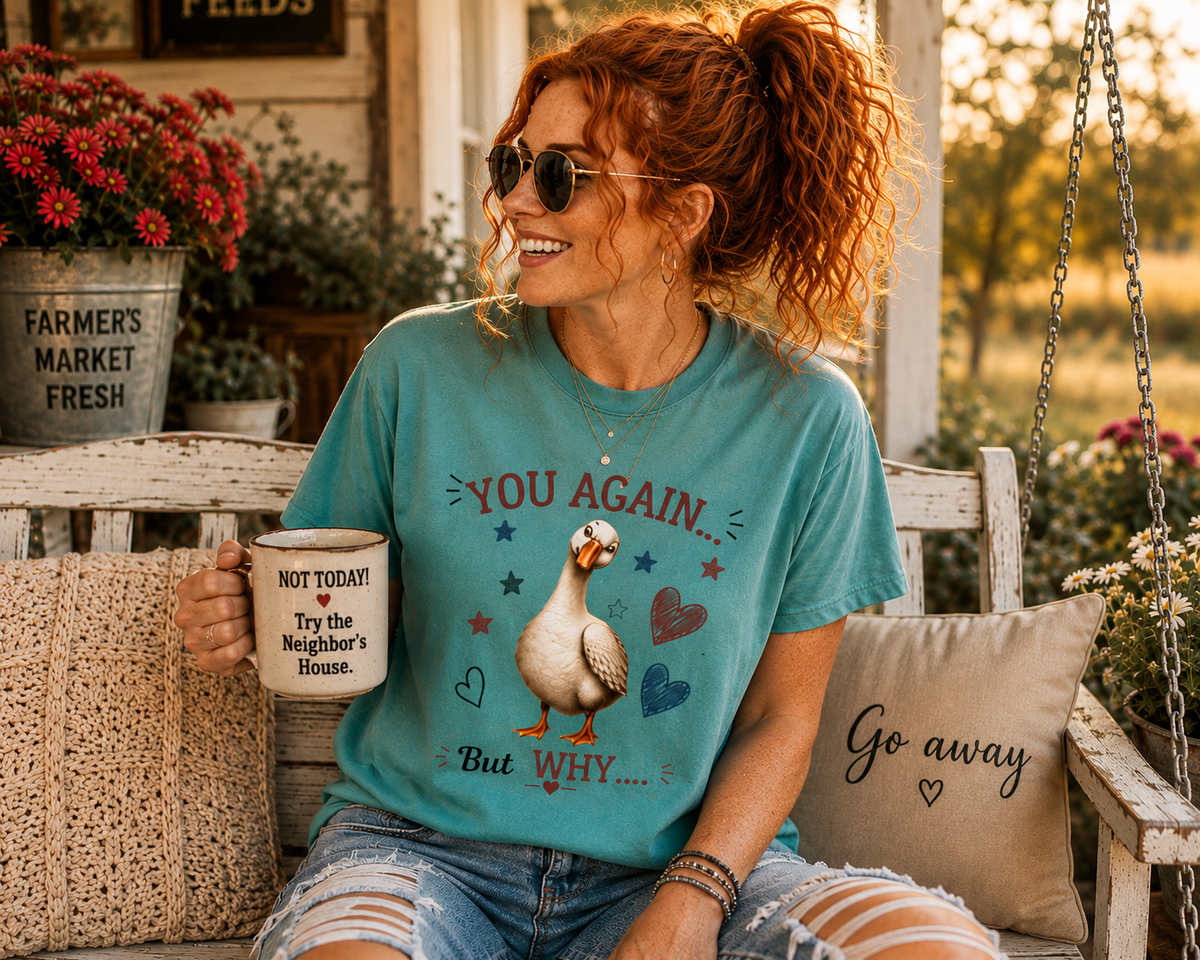 You Again But Why Goose T-Shirt – Funny Cute Bird Graphic Tee