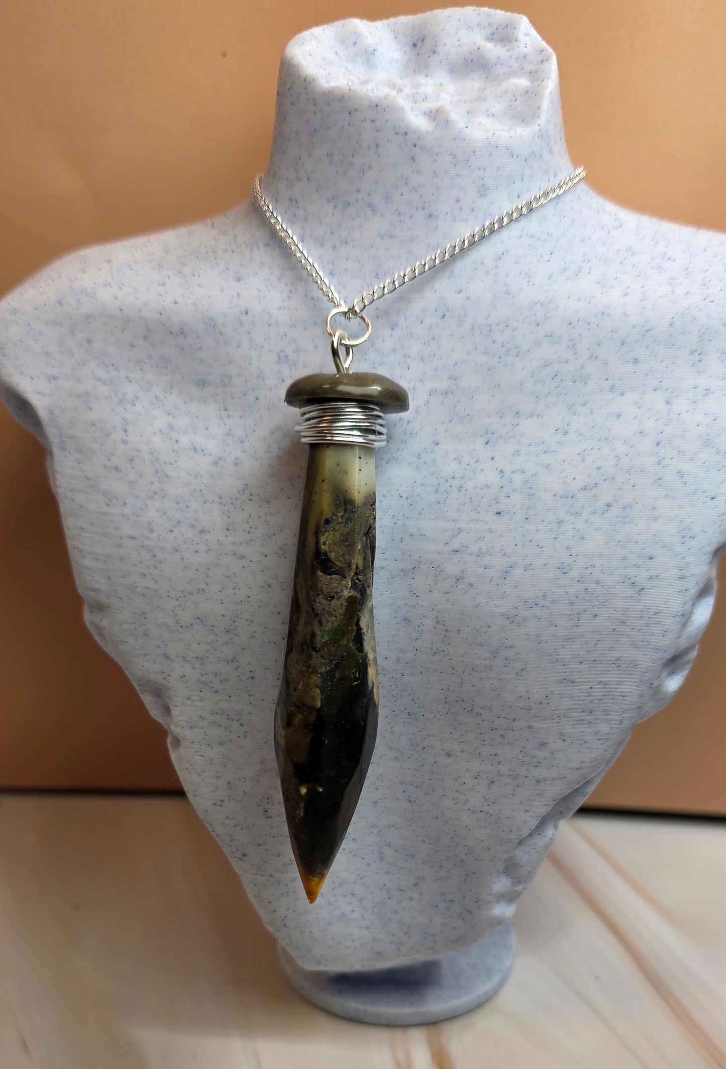 Midnight Renegade Pendant Necklace – Upcycled 3D Filament | Gift for Him