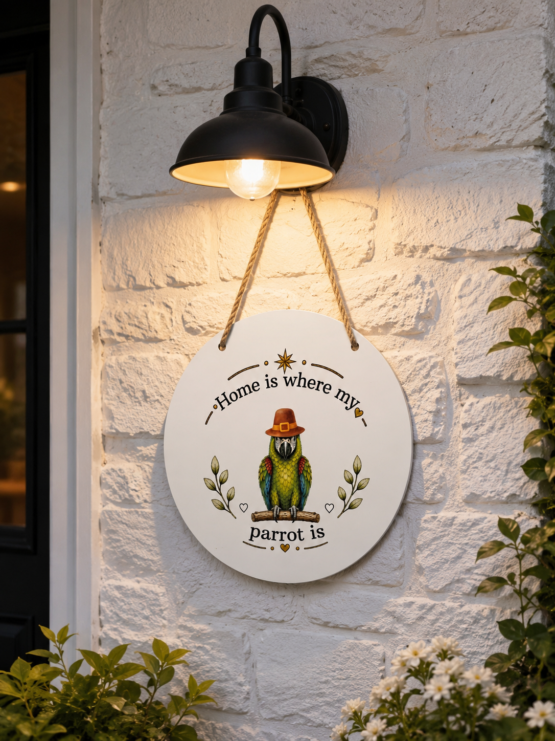 Home Is Where My Parrot Is – Interchangeable Door Hanger Sign
