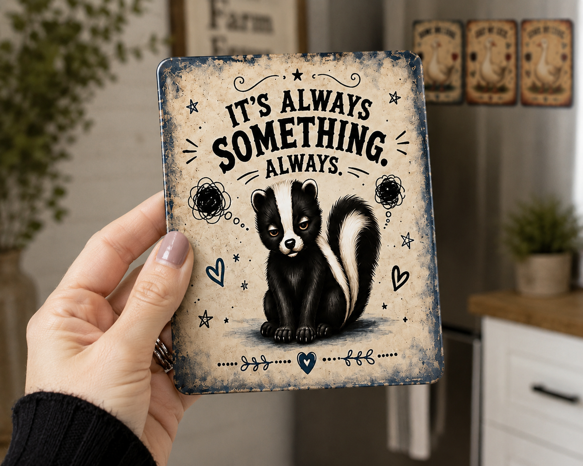 Skunk "Woe Is Me" In a Mood™ Collection | Funny Skunk Magnet Set of 3 | Sarcastic Refrigerator Magnets | Animal Lover Gift
